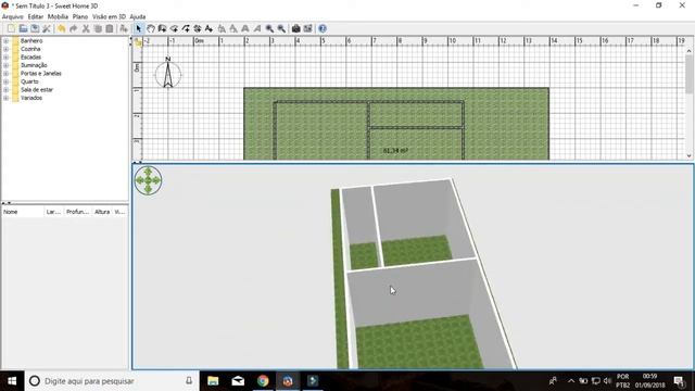 como usar o Sweet Home 3D LEVANTANDO PAREDES смотреть онлайн