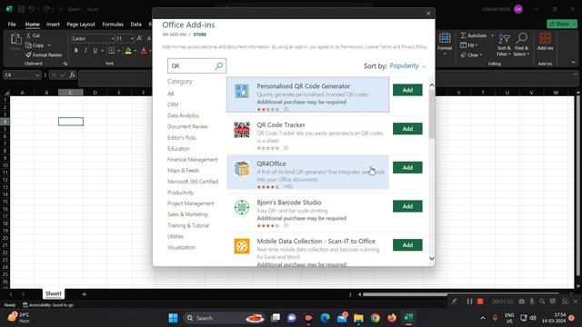Generate QR - Code in Excel | Microsoft Excel QR Code | смотреть онлайн
