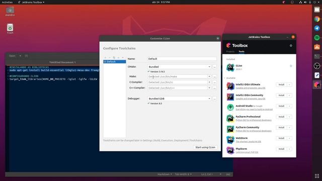 Instalando CLion com OpenGL + GLFW + GLEW смотреть онлайн
