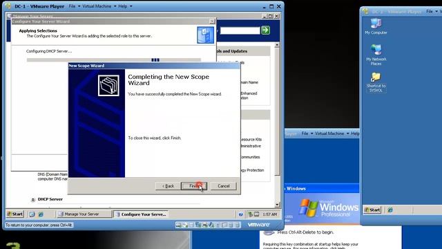 MS Day Course Part 5 Creating another share and Edition the Logon script & Setting up DHCP смотреть онлайн