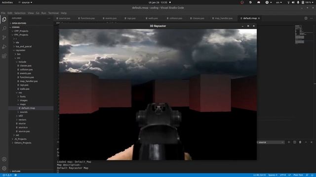 3D Raycaster Update - Weapon, Skybox, Performance, Wall Shading, Walk Animation смотреть онлайн