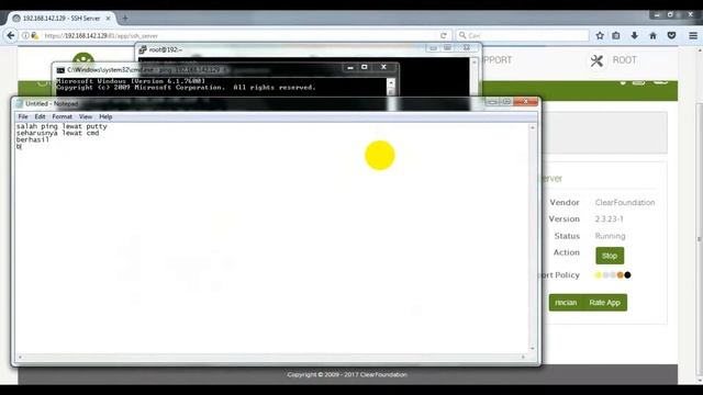 ssh server ClearOs 7 di vmware #TEKNIK INFORMATIKA POLITALA смотреть онлайн