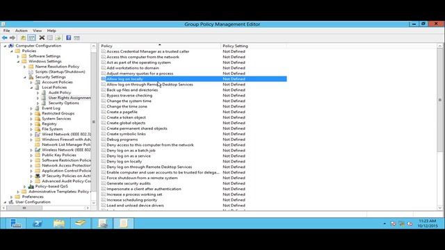 9- Group Policy Management Editor WINDOWS Server 2012 смотреть онлайн
