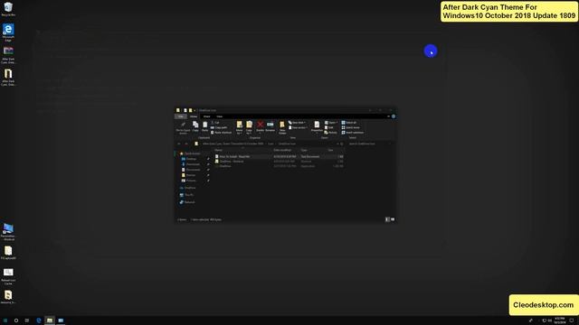 After Dark Cyan Theme Windows10 October 2018 Update 1809 смотреть онлайн
