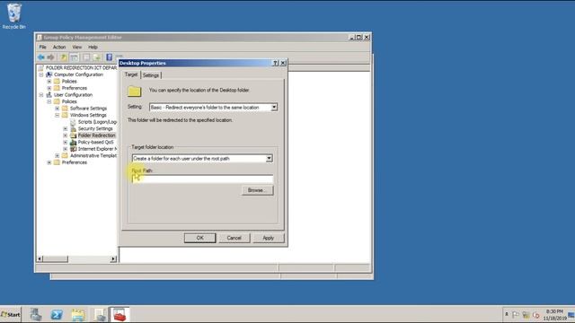 7 FOLDER REDIRECTION Windows server 2008 R2 смотреть онлайн