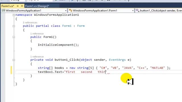 Tutorial C# Windows Form Application Array String 1_ D in Kurdish смотреть онлайн