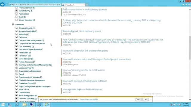 How to use Issue Search Tool in Microsoft Dynamics Lifecycle services смотреть онлайн
