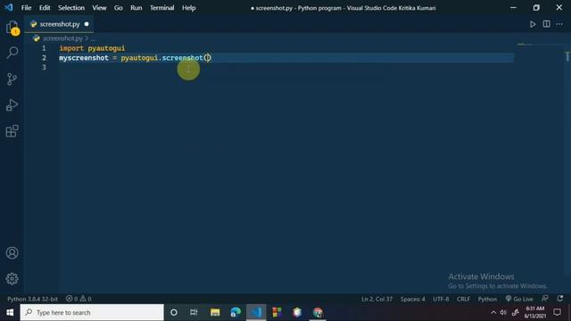 Take Screenshot using Python for Beginners | Python Project Tutorial | #Python смотреть онлайн