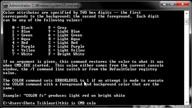 How to change CMD color! Begginer! Easy! смотреть онлайн