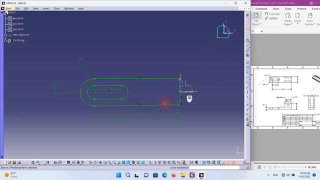Catia V5-6R2021 3D Tutorial - 3D Modeling for beginner EP.1 смотреть онлайн