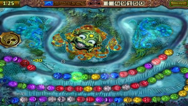 Zuma's Revenge! - Challenge (Very Hard) Undersea Undertaking - Level 9 смотреть онлайн