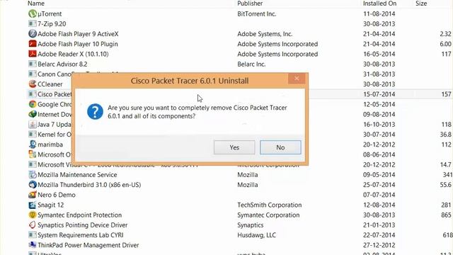 Cisco Packet Tracer Un Installation in Windows смотреть онлайн