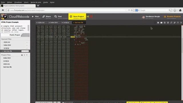 Editing HEX Files - Online CloudWebCode Editor - Online HEX Editor смотреть онлайн