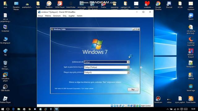 virtualbox windows 7 kurulumu смотреть онлайн