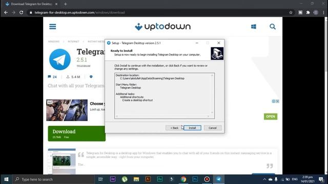How to install Telegram on your pc or laptop in 2021 | Telegram on PC смотреть онлайн