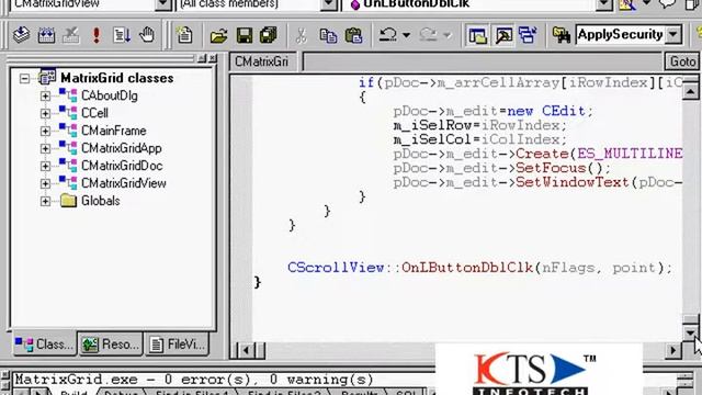 Developing Graphics applications in VC++ | Graphics Programming| VC++ Tutorials|Matrix Grid|Part 3 смотреть онлайн