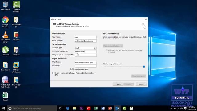 How to Configure Gmail Account in Microsoft Outlook 2013 or 2016 Malayalam Tutorial смотреть онлайн
