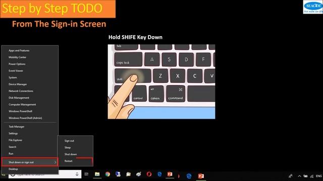 STEP by STEP to boot Windows 10 in Safe Mode смотреть онлайн