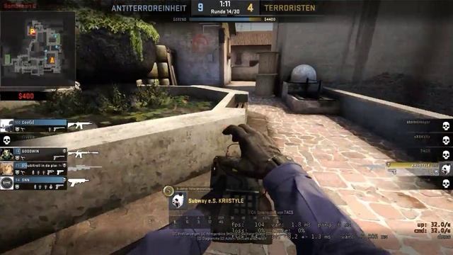 Counter strike Global Offensive 1 v 5 Clutch from KRIISTYLE [ UA ] смотреть онлайн