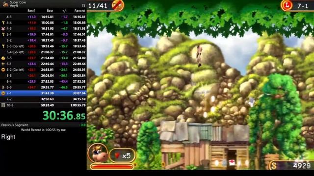 Super Cow Speedrun Any% 1:00:45.85 [Former WR] + Donkey% 5:14.01 [Former WR]