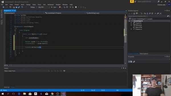 Create Random Number Generator with C# using Visual Studio 2018