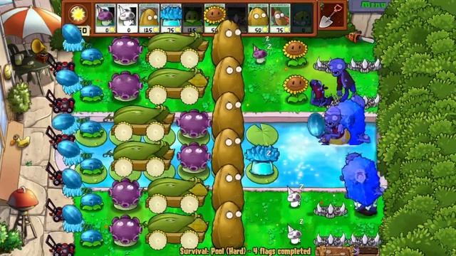 PvZ Expanded & Enhanced v1.1.5 - Survival: Pool (Hard) смотреть онлайн