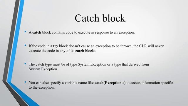Exception Handling in .Net:error handling, system exceptions, Application & Nullreference Exception смотреть онлайн