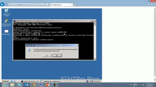 Migrar dominio Windows Server 2003 a Windows Server 2012 - Transferir roles FSMO смотреть онлайн