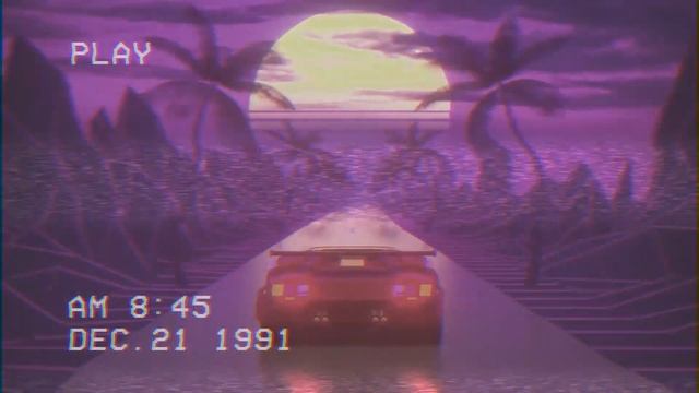 '80s retro synthwave Lamborghini Countach animation смотреть онлайн