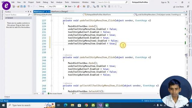 how to use context menu strip in c# | Notepad Project in C# Part 10 | Windows Form Application смотреть онлайн