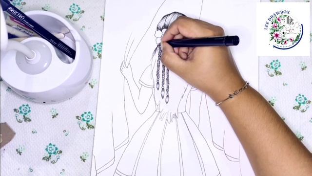 A girl beside the window / How to draw a girl with beautiful hairstyle @LeeDrawBox смотреть онлайн