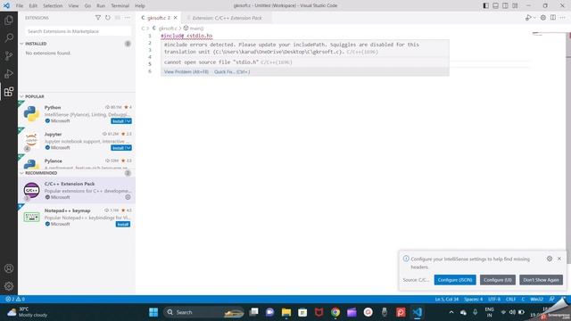 HOW TO SETUP VISUAL STUDIO FOR C / C++ EASILY Explained by GKRSOFT??? смотреть онлайн