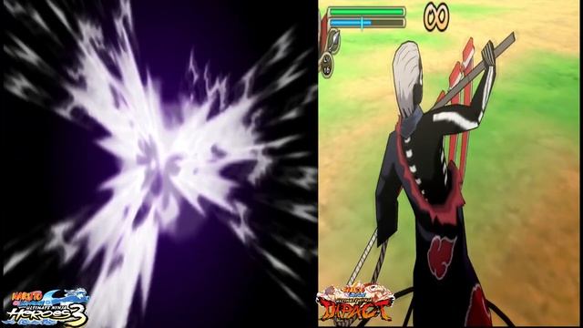 Naruto Ultimate Ninja Heroes 3 vs Naruto Ultimate Ninja Impact Ultimate Jutsu Comparison смотреть онлайн
