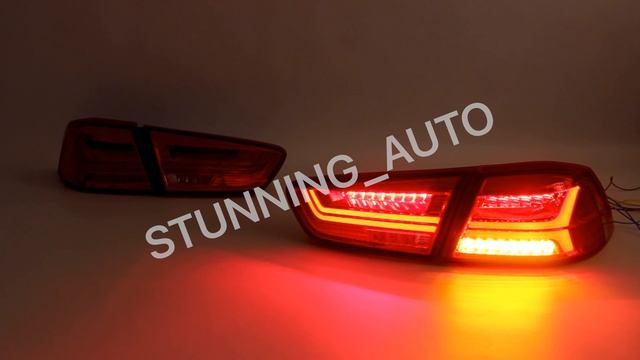 Фонари задние Mitsubishi Lancer 10 красные смотреть онлайн
