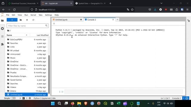 ¿Cómo usar PYTHON a través de JUPYTER LAB con ANACONDA? WINDOWS 10 y 11 смотреть онлайн