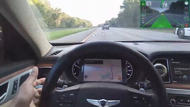 2015 Genesis OPKR Openpilot Driver Assist using NG model & OSM with C2, (3X video playback speed) смотреть онлайн
