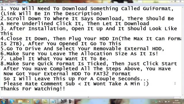 How To Format An External HDD To Fat32 смотреть онлайн