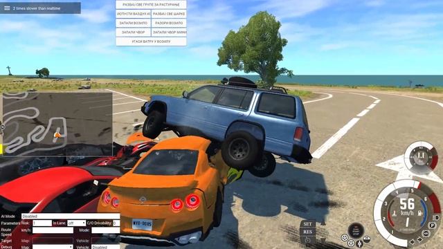 [BeamngDrive] Off-Road Jeep vs sport car смотреть онлайн