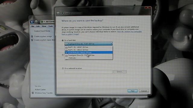 Create System Image in Windows 7 смотреть онлайн