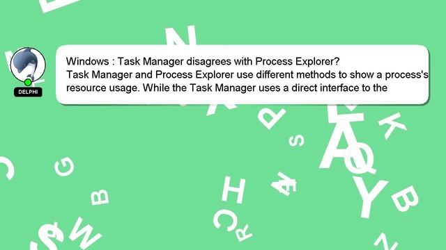 Windows : Task Manager disagrees with Process Explorer? смотреть онлайн
