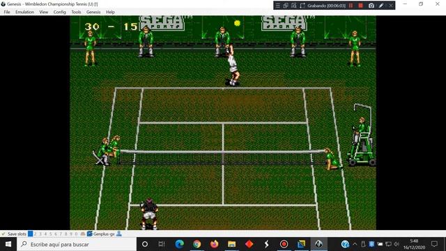 Wimbledon Championship Tennis - Sega Genesis Mega Drive - BizHawk emulator - test Windows 10 смотреть онлайн