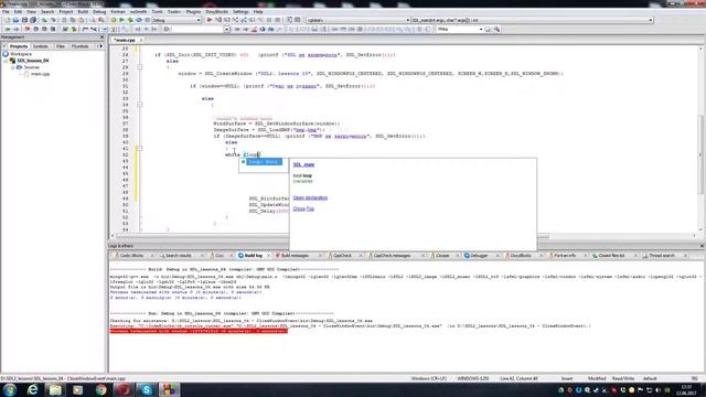 C++ SDL2 Урок 04 - обработка события закрыть окно // C++ SDL2 Lessons 04 - Event Close window смотреть онлайн