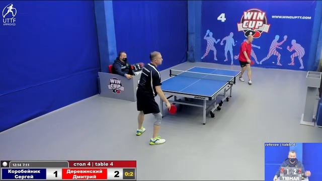 16:30 Коробейник Сергей 3-2 Деревинский Дмитрий стол 4 ЮГ-3 12.01.22 смотреть онлайн