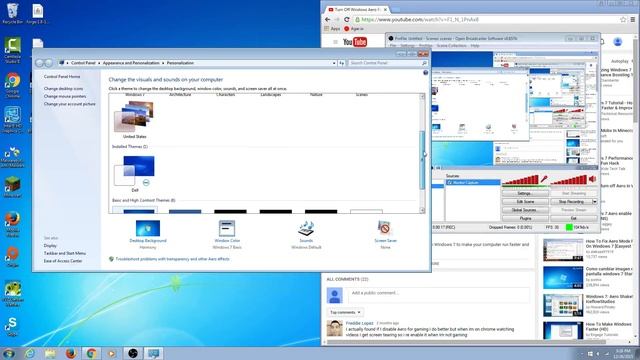 Disable Aero to speed up Graphics for Screen Recording Windows 7 смотреть онлайн