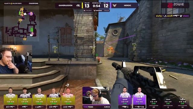 OhnePixel Reacts to Epic CS:GO Knife Attempt - Heroic vs. Gamerlegion Blast Major Paris 2023! смотреть онлайн