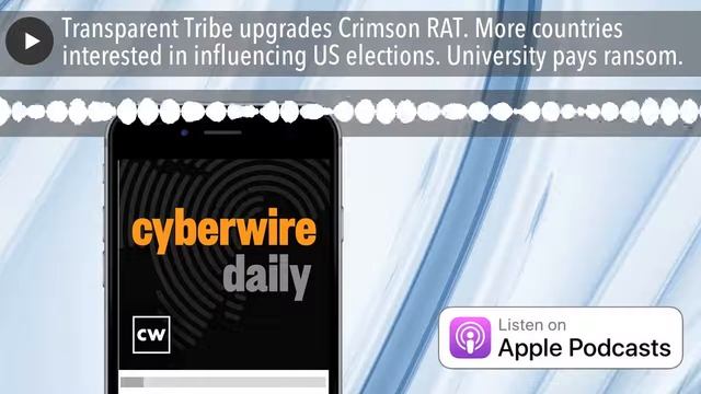 Transparent Tribe upgrades Crimson RAT. More countries interested in influencing US elections. Univ смотреть онлайн