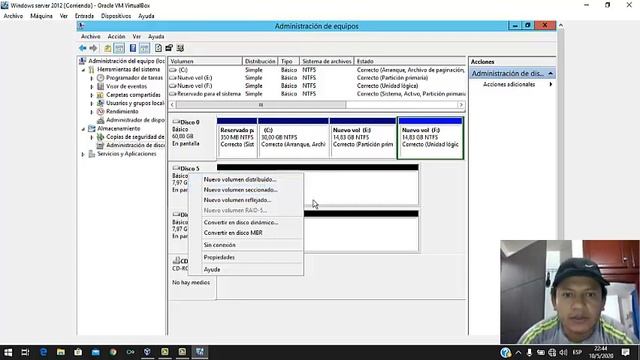 Deber semana 5 Crear un disco con una configuracion RAID 1+0 en WS 2012 смотреть онлайн