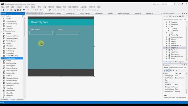 How to Make Driver Entry Form Unique Design in C# Visual Studio 2012 смотреть онлайн