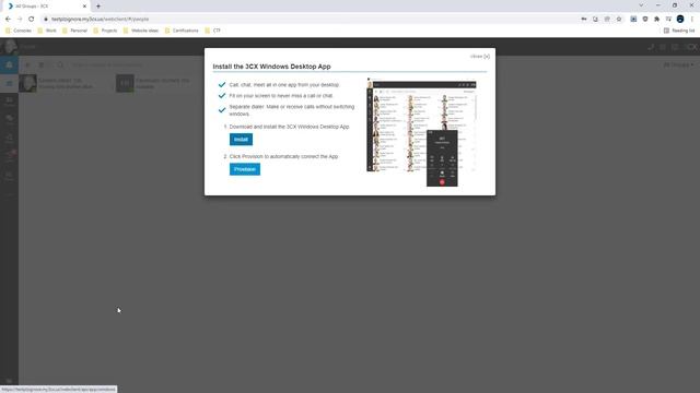 3CX v18 - Application - Installing and Provisioning the Client смотреть онлайн