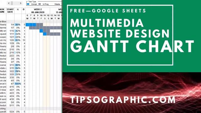 Google Sheets Multimedia Website Design Gantt Chart Template ► Free Download смотреть онлайн